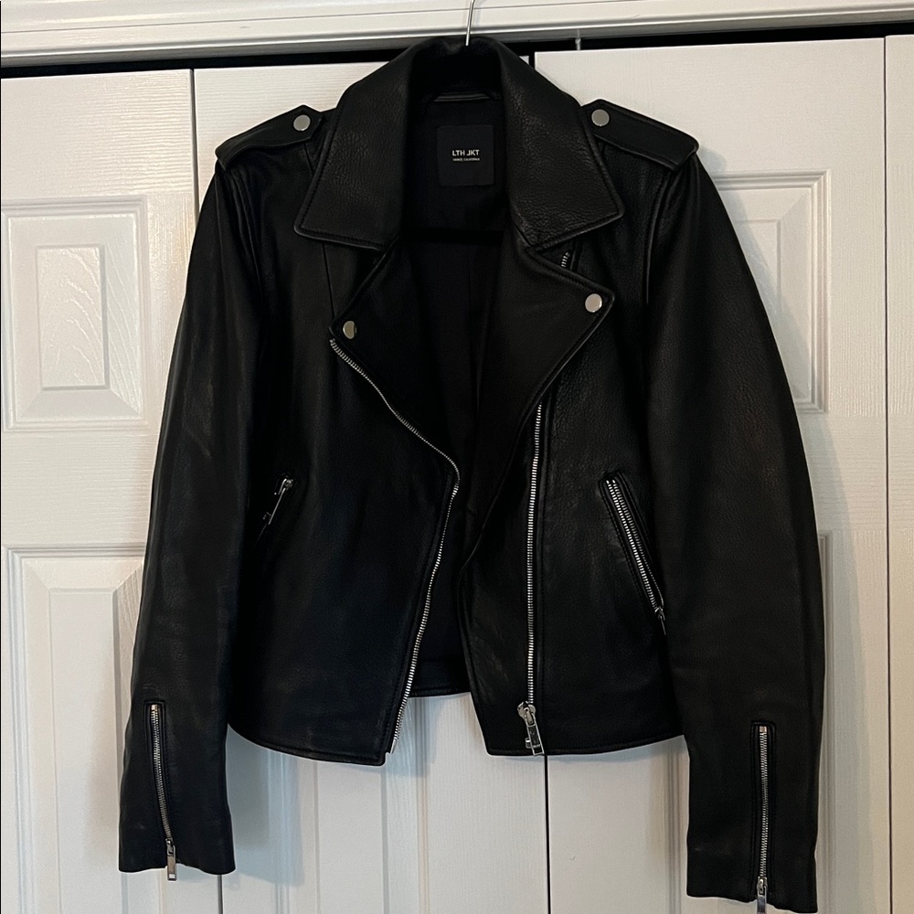 LTH JKT Black Leather Moto Jacket